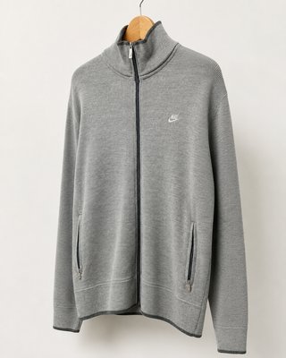 Chaqueta Nike gris de punto con cremallera