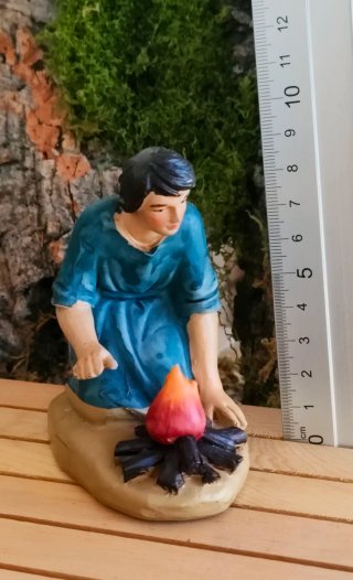 Figura Belén Pastor con Hoguera