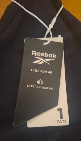 Sujetador deportivo Reebok negro