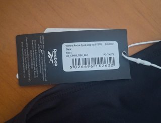 Sujetador deportivo Reebok negro