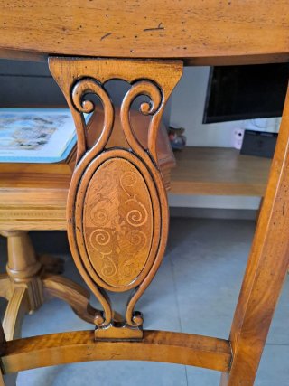 Set 4 sedie legno con seduta imbottita