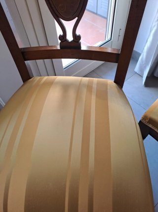 Set 4 sedie legno con seduta imbottita