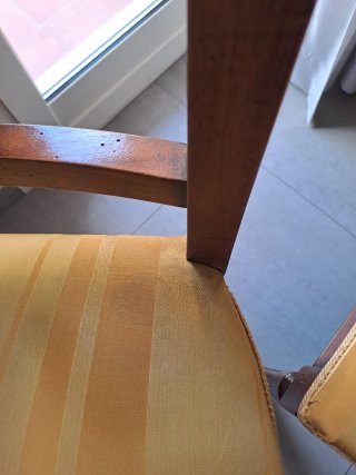 Set 4 sedie legno con seduta imbottita
