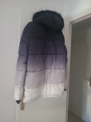 Chaquetón hombre azul y blanco talla L