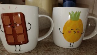 Lote 6 tazas desayuno cerámica
