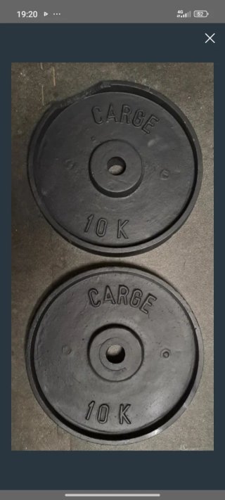 2 discos de 10 kg