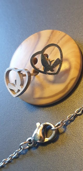 ACERO CONJUNTO PENDIENTES, CADENA Y COLGANTE