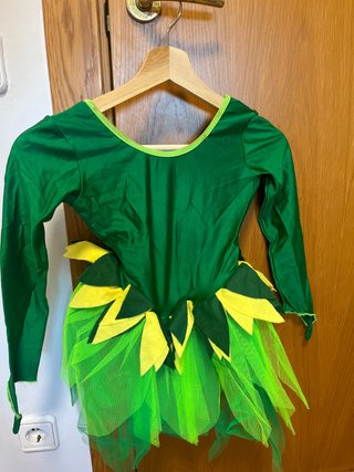Maillot verde infantil con falda