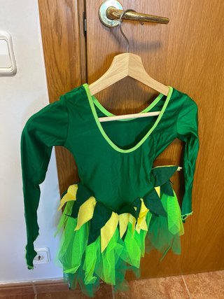 Maillot verde infantil con falda