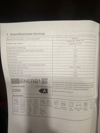 Lavadora Indesit en perfecto estado como nueva