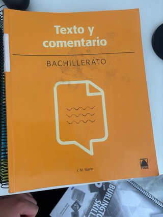 Texto y comentario, Bachillerato