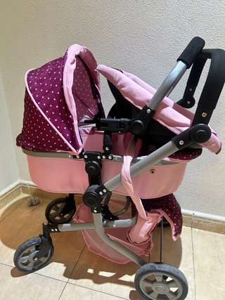 Cochecito de bebé con porta bebé y cesta