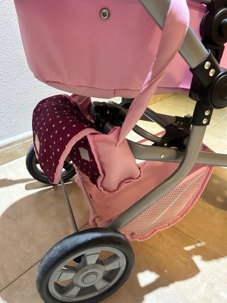 Cochecito de bebé con porta bebé y cesta