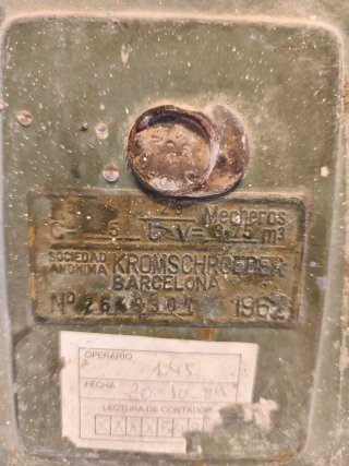 Coleccionismo contador antiguo gas
