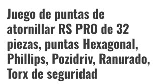 Juego puntas destornillador RSPRO 32 piezas