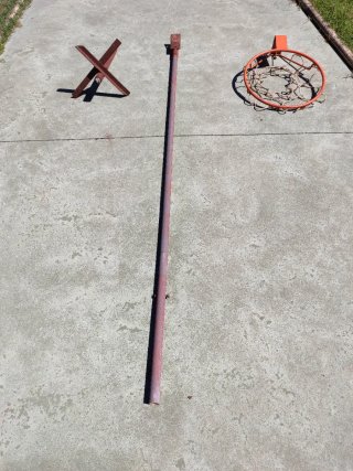 Canasta baloncesto con barra trípode