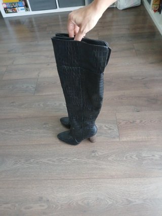 Botas altas Sfera negras efecto piel