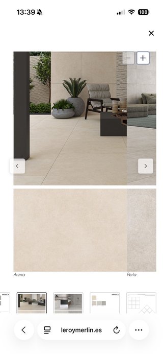 Suelo porcelánico Arenisca efecto cemento 75x75.