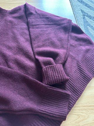Jersey Zara cuello subido burdeos