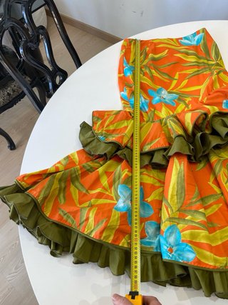 319Traje de flamenca naranja 2 piezas S 36