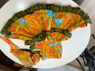 319Traje de flamenca naranja 2 piezas S 36