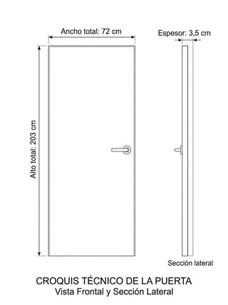 Pack 4 puertas blancas lisas con manilla