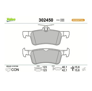 VALEO 302450 Juego pastillas de freno  PEUGEOT 308