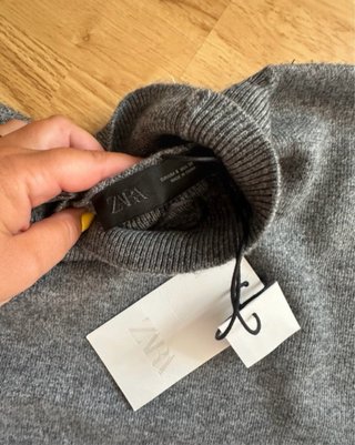 Jersey Zara combinado punto y popelín oversize