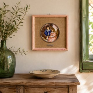 Cuadro vintage rosa “Niñas con perro” by Morisot