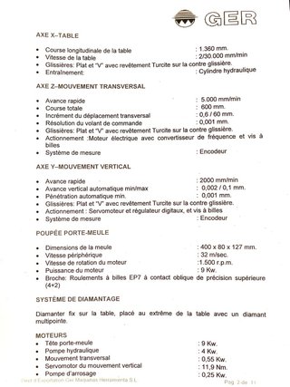 Rectificadora Tangencial GER SR-1200-CNC