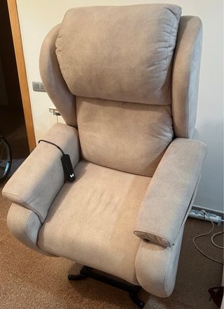 Sillón eleva personas tela beige