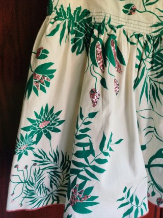 Falda Mango Estampada Flores Verdes