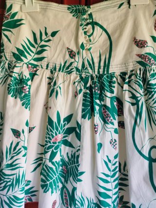 Falda Mango Estampada Flores Verdes