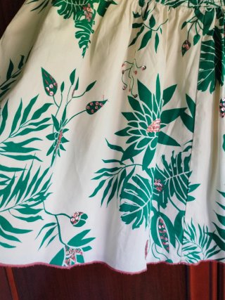 Falda Mango Estampada Flores Verdes