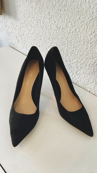 Tacones Mango Negros Mujer