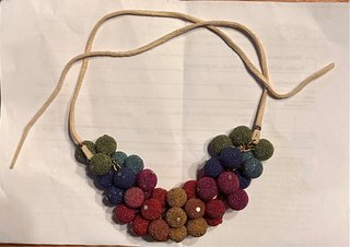 Collar gargantilla bolas de colores