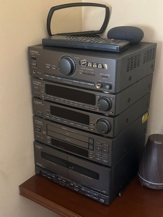 Equipo música Pioneer/modular+2 altavoces+mando
