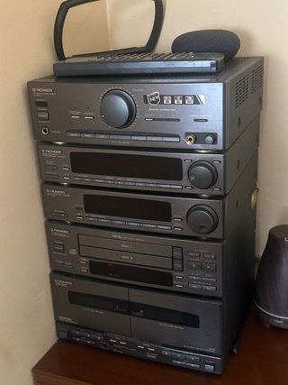 Equipo música Pioneer/modular+2 altavoces+mando