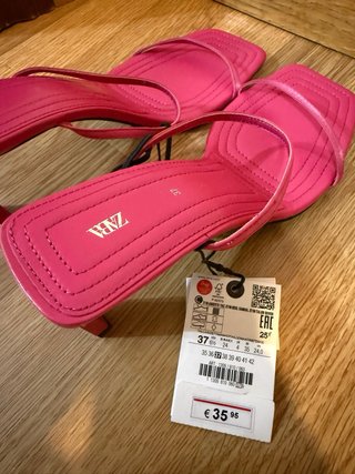 Sandalias Zara Fucsia Talla 37