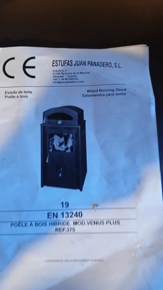 Estufa leña/pellet con horno