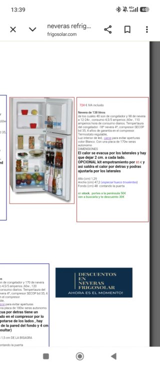 Nevera 12V compresor