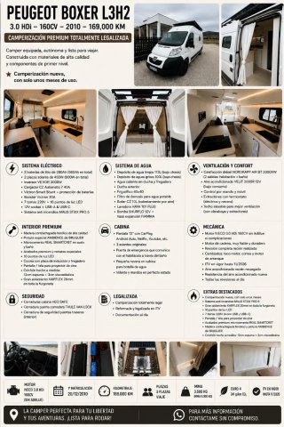 Peugeot Boxer L3H2 160cv | CAMPERIZACIÓN PREMIUM