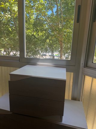Cómoda de madera con 3 cajones
