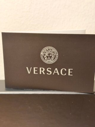 Tarjetero Versace Piel Medusa Dorado Negro