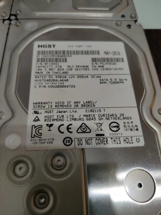 Lote 6 Discos Duros NAS 2TB HGST