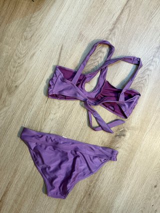 Bikini completo morado con cuentas años 2000 Y2K M