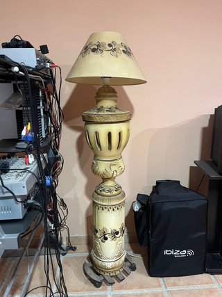 Lampada da terra vintage in ceramica decorativa