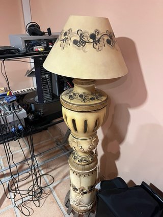 Lampada da terra vintage in ceramica decorativa