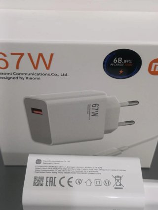 Cargador Xiaomi 67W Carga Rapida con Cable