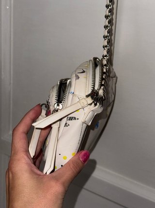 Bolso crossbody Desigual blanco efecto pintura